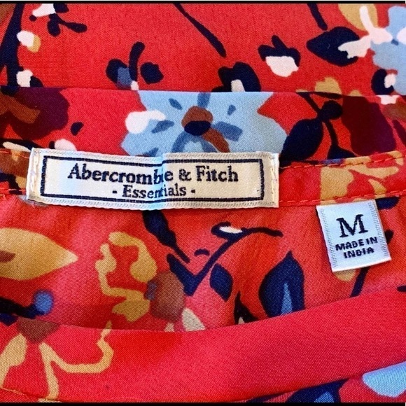 Abercrombie & Fitch sleeveless red floral top in size Medium - Picture 4 of 8
